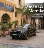 car rental Marrakech Germany — Kia Sportage SUV at AMA Luxury Car showroom Marrakech Morocco zero deposit